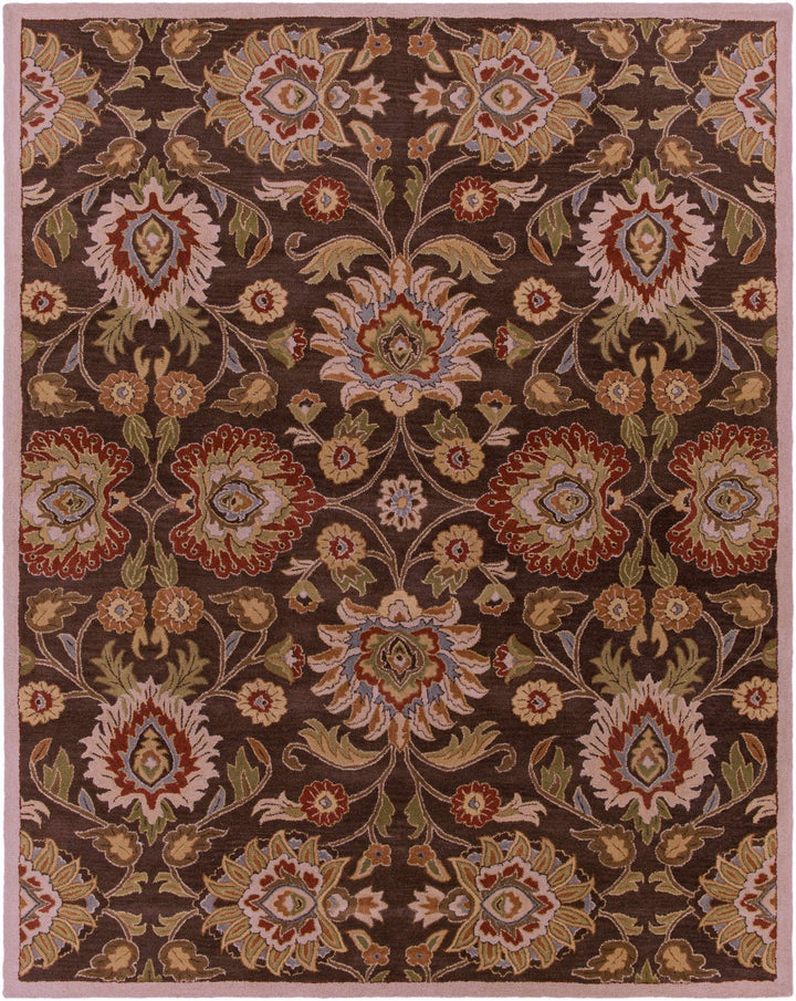 Yauco Traditional Brown And Rust Floral Hand Tufted Area Rug - The Rug Decor
