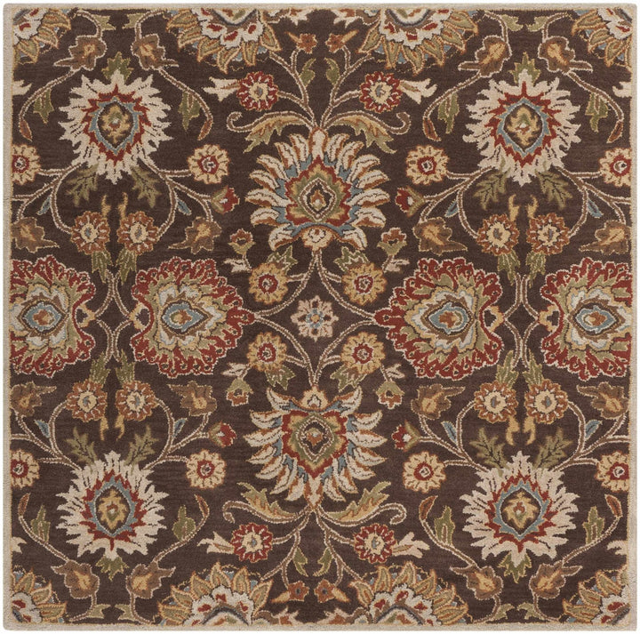 Yauco Traditional Brown And Rust Floral Hand Tufted Area Rug - The Rug Decor