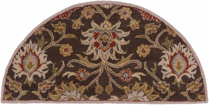 Yauco Traditional Brown And Rust Floral Hand Tufted Area Rug - The Rug Decor