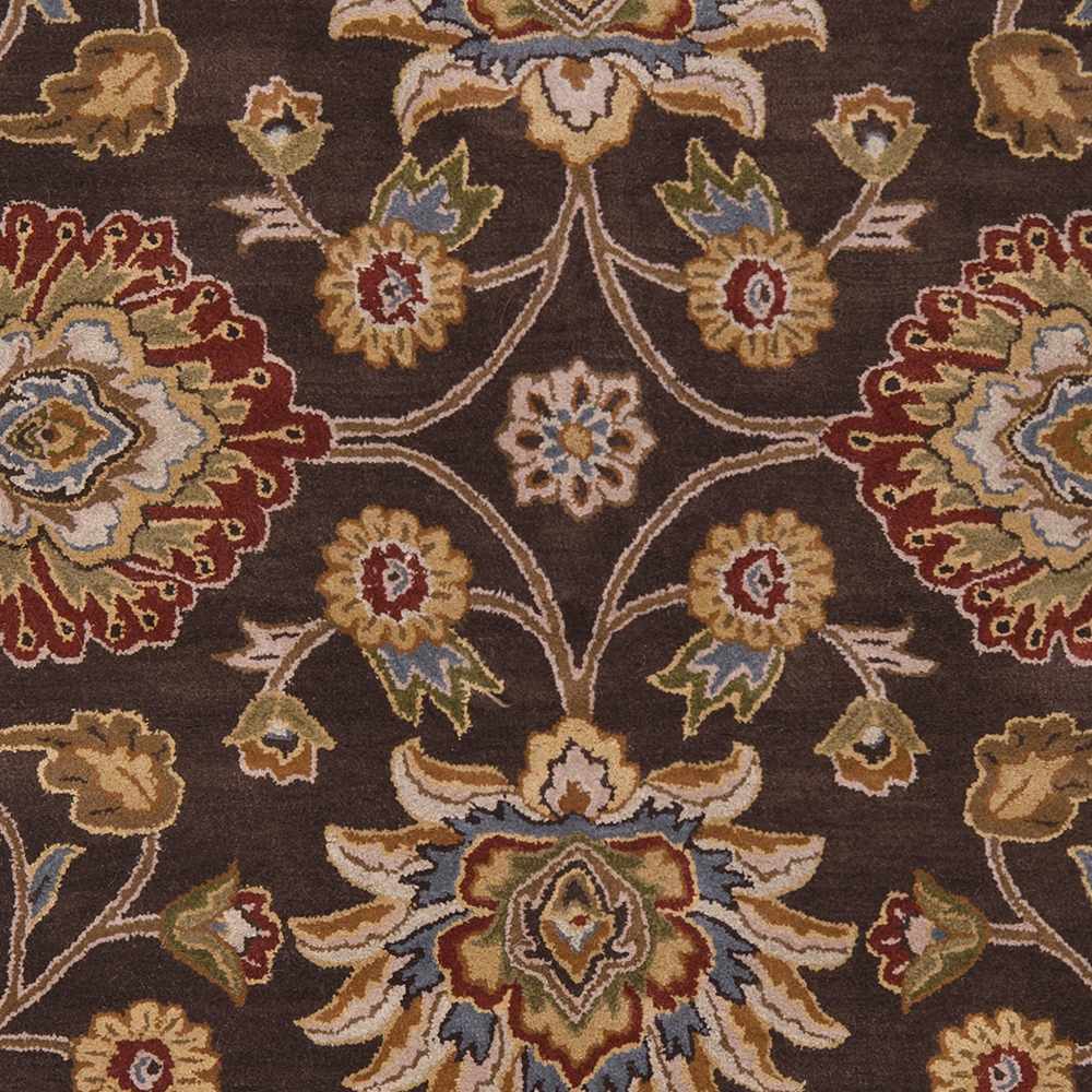 Yauco Traditional Brown And Rust Floral Hand Tufted Area Rug - The Rug Decor