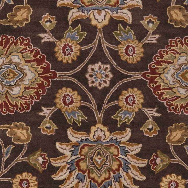 Yauco Traditional Brown And Rust Floral Hand Tufted Area Rug - The Rug Decor