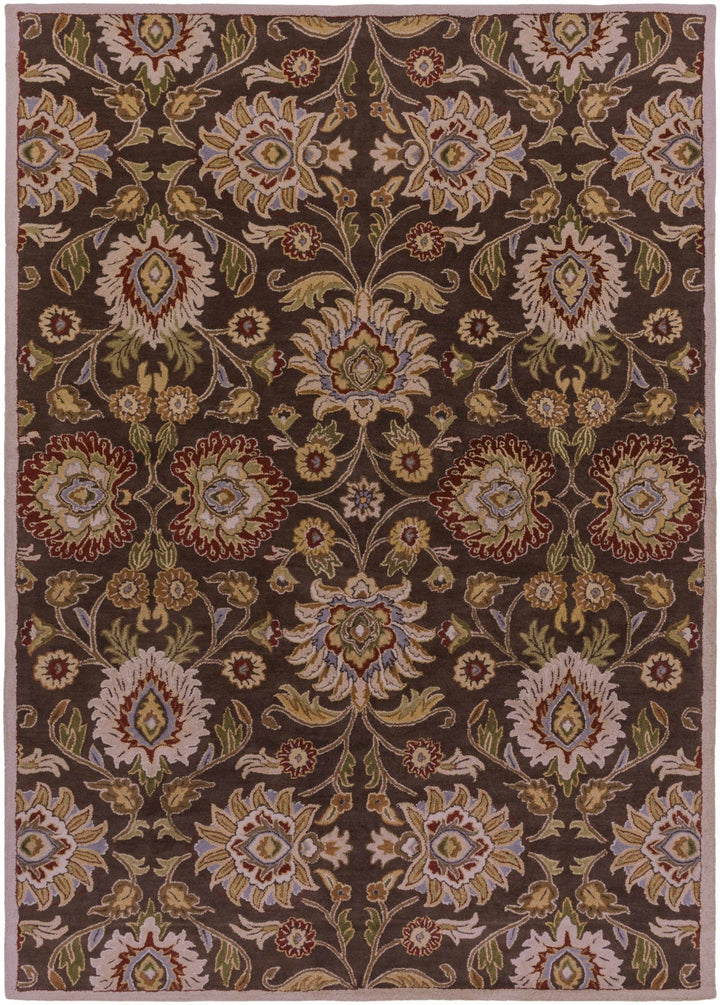 Yauco Traditional Brown And Rust Floral Hand Tufted Area Rug - The Rug Decor