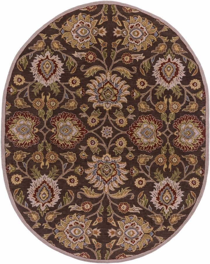 Yauco Traditional Brown And Rust Floral Hand Tufted Area Rug - The Rug Decor