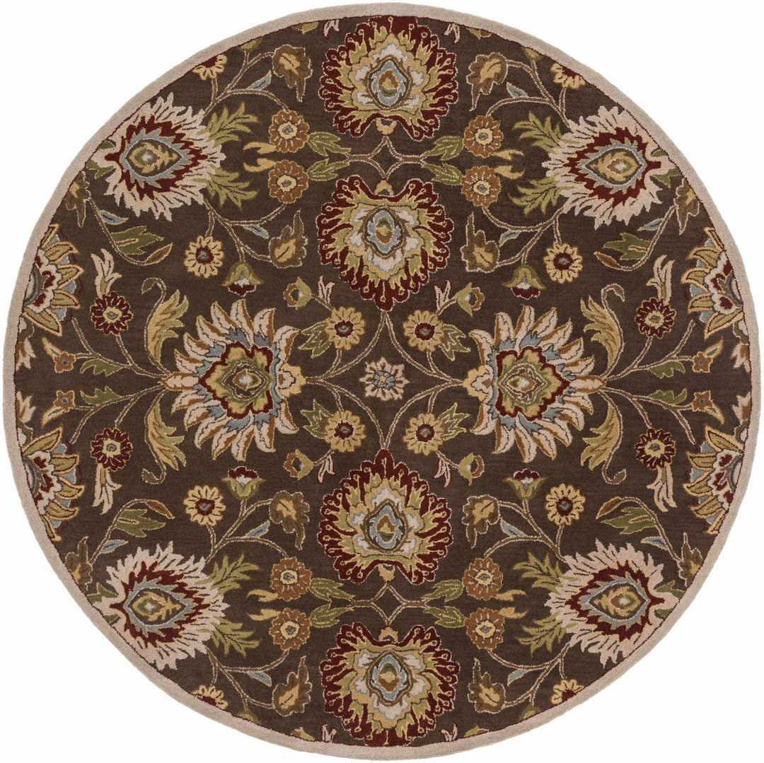Yauco Traditional Brown And Rust Floral Hand Tufted Area Rug - The Rug Decor