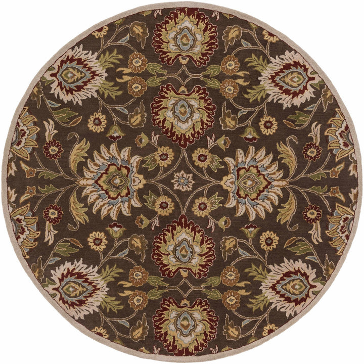 Yauco Traditional Brown And Rust Floral Hand Tufted Area Rug - The Rug Decor