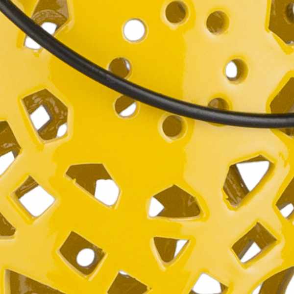 Yellow cylindrical Outdoor safe Ceramic Lantern, Perfect for home decor - The Rug Decor