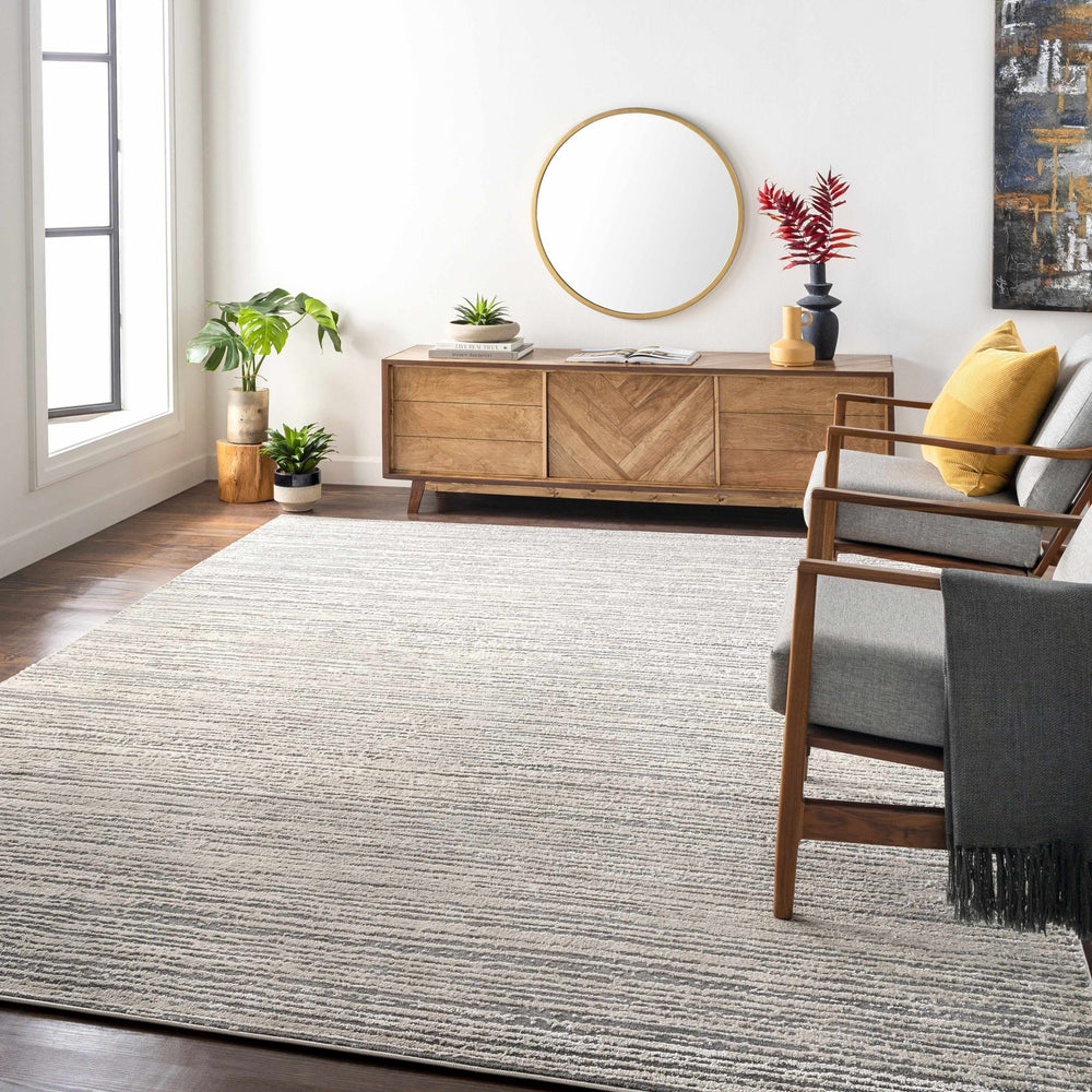 Yemassee Gray Modern Solid Design Area Rug - The Rug Decor