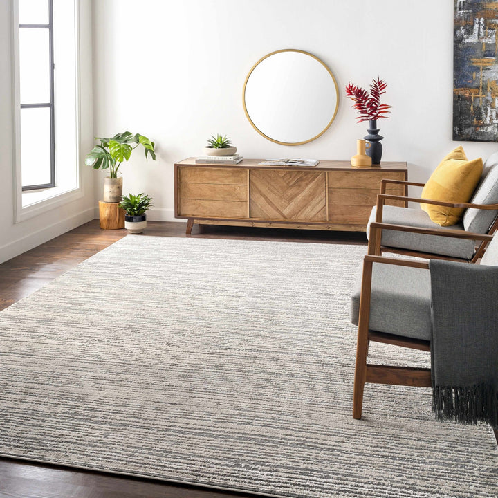 Yemassee Gray Modern Solid Design Area Rug - The Rug Decor