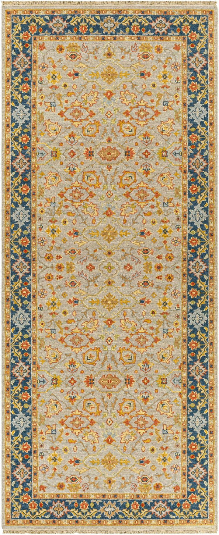 Yenimahalle Traditional Beige And Teal Premium Rug - The Rug Decor