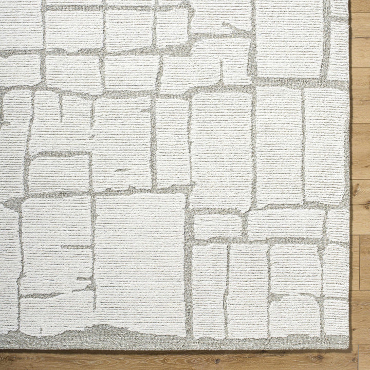 Yetty Contemporary Geometrical Ivory And Gray Rug - The Rug Decor