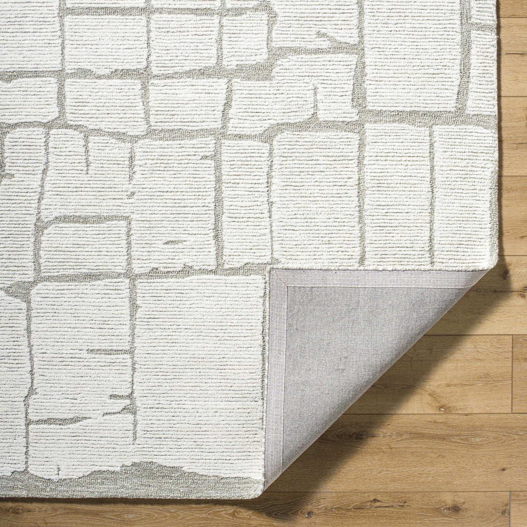 Yetty Contemporary Geometrical Ivory And Gray Rug - The Rug Decor
