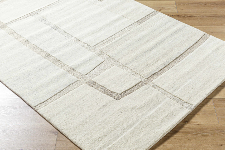 Yuuto Contemporary Style Ivory Hand Tufted Wool Area Rug