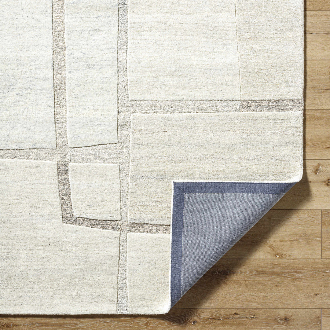 Yuuto Contemporary Style Ivory Hand Tufted Wool Area Rug