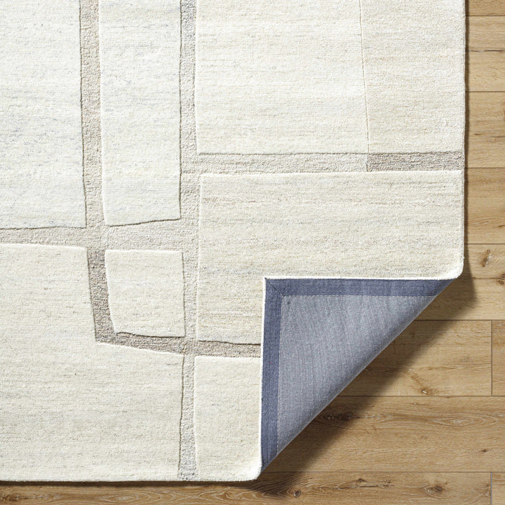 Yuuto Contemporary Style Ivory Hand Tufted Wool Area Rug