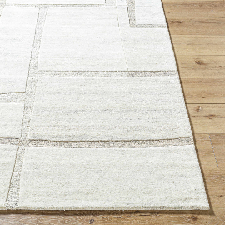 Yuuto Contemporary Style Ivory Hand Tufted Wool Area Rug