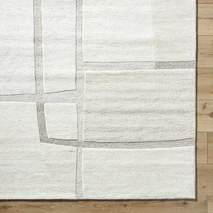 Yuuto Contemporary Style Ivory Hand Tufted Wool Area Rug