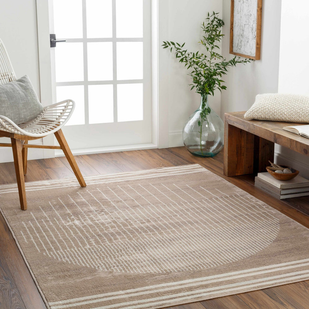 Yoad Beige Contemporary Style Area Rug - The Rug Decor