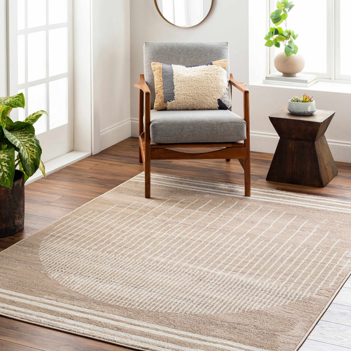 Yoad Beige Contemporary Style Area Rug - The Rug Decor