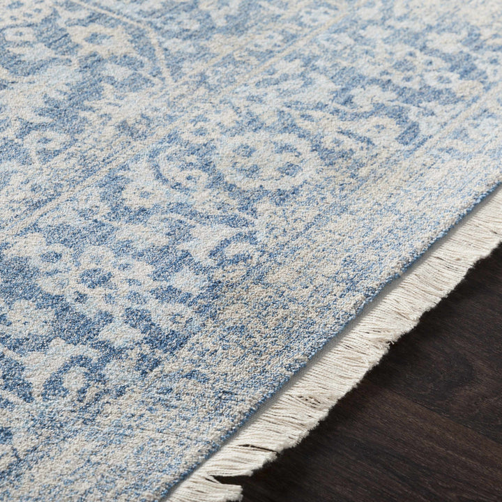 Yorkana Traditional Blue And Gray Distressed Rug