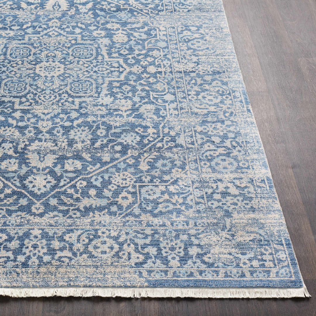Yorkana Traditional Blue And Gray Distressed Rug - The Rug Decor