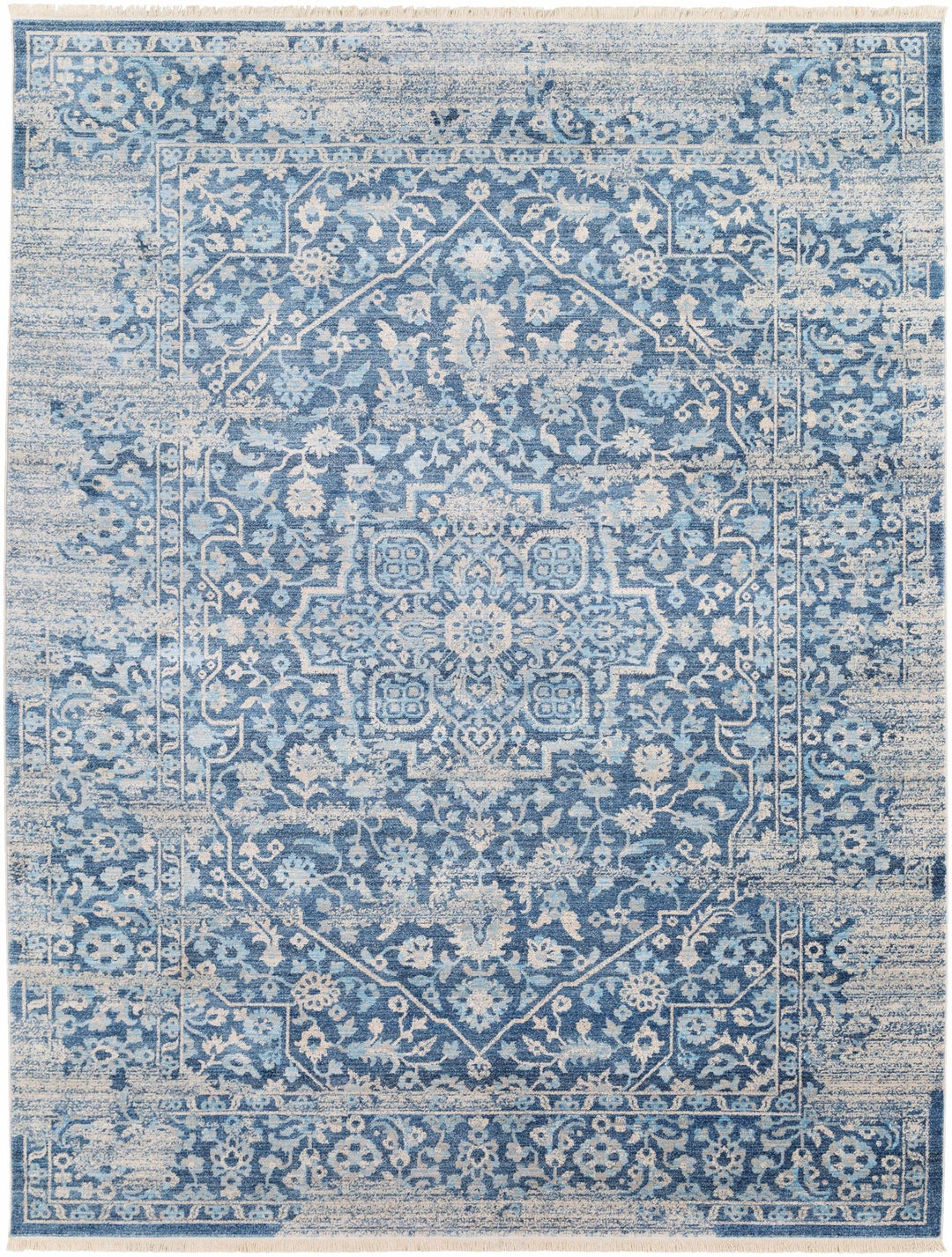 Yorkana Traditional Blue And Gray Distressed Rug - The Rug Decor