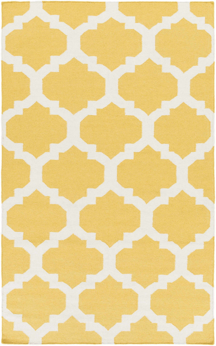 Youngtown Contemporary Mustard Hand Woven Wool Area Rug
