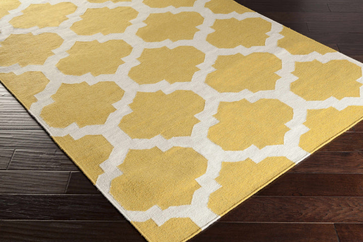 Youngtown Contemporary Mustard Hand Woven Wool Area Rug