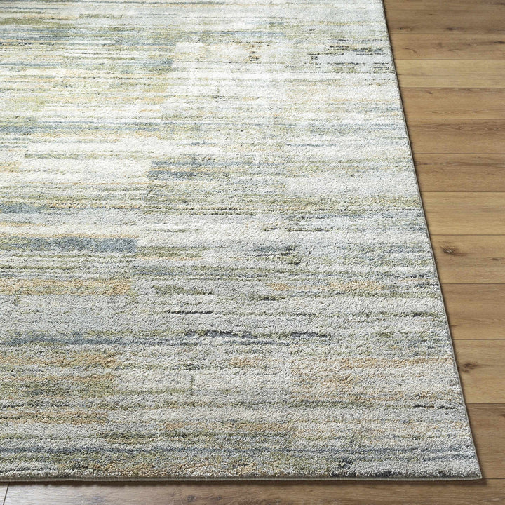 Contemporary Style Olive Machine Woven Rug