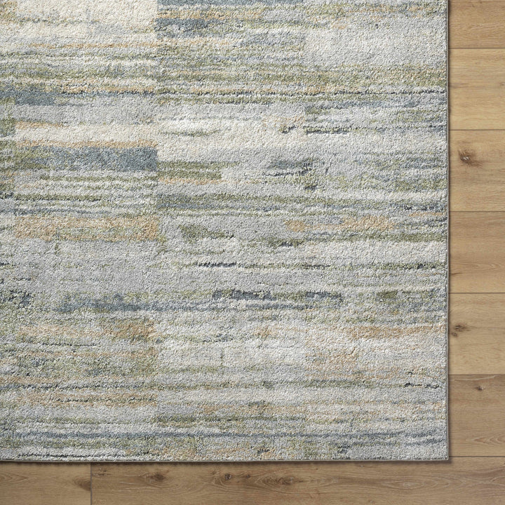 Contemporary Style Olive Machine Woven Rug