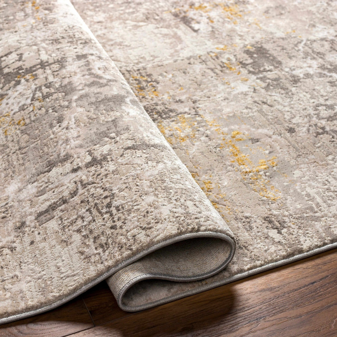 Yuji Contemporary Abstract Beige And Gray Area Rug - The Rug Decor