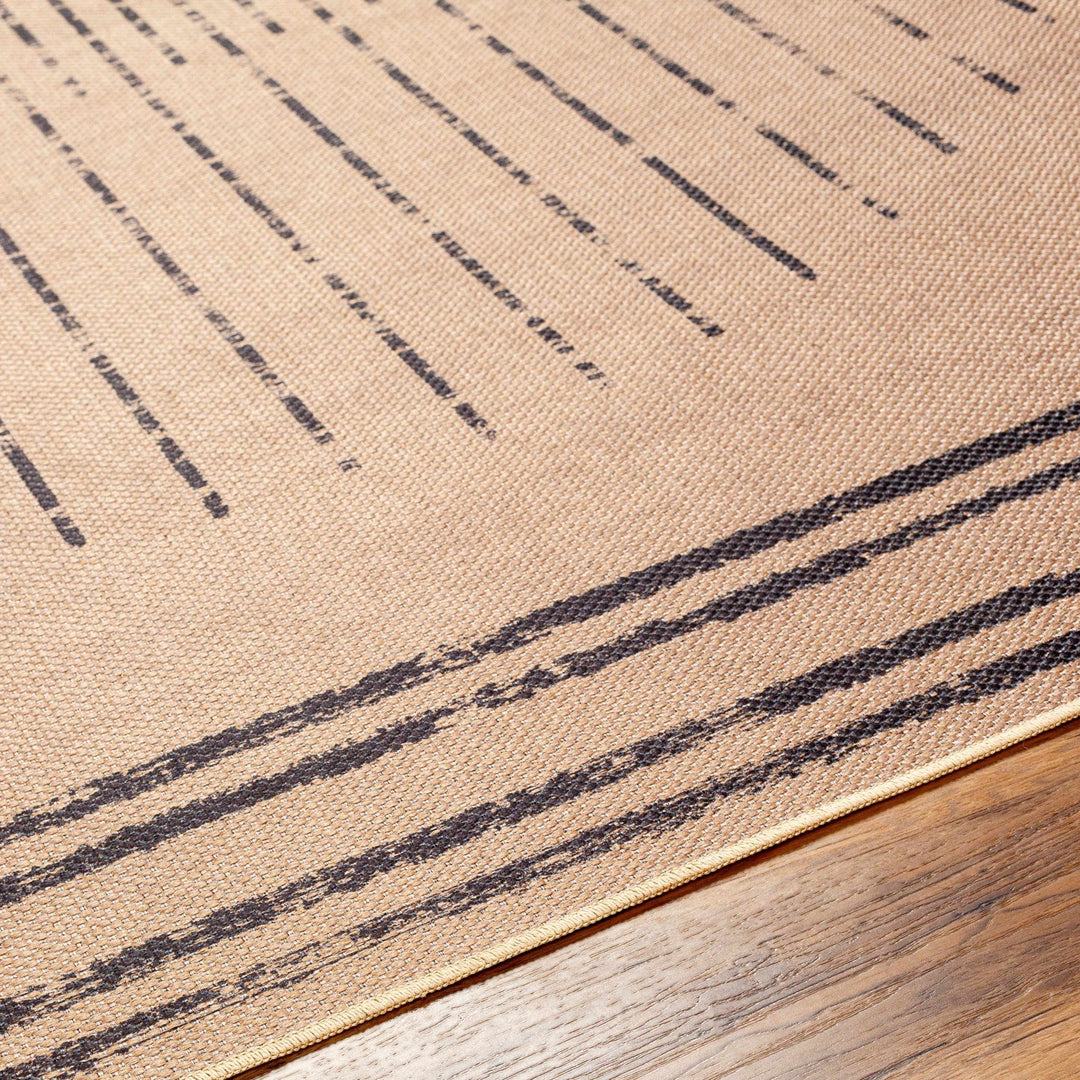 Yuki Contemporary Abstract Camel And Black Rug - The Rug Decor