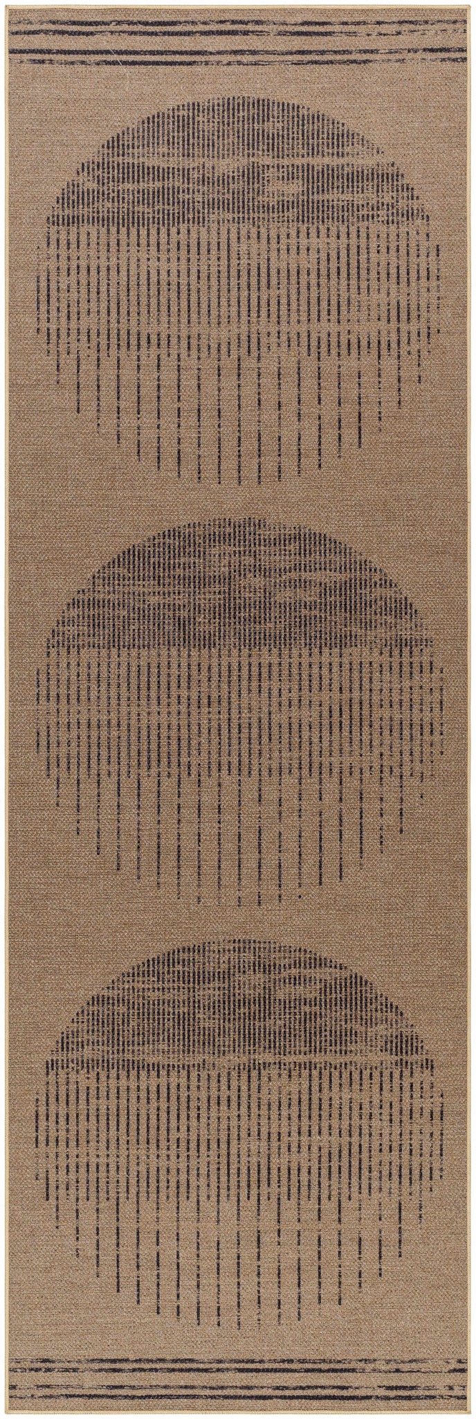 Yuki Contemporary Abstract Camel And Black Rug - The Rug Decor