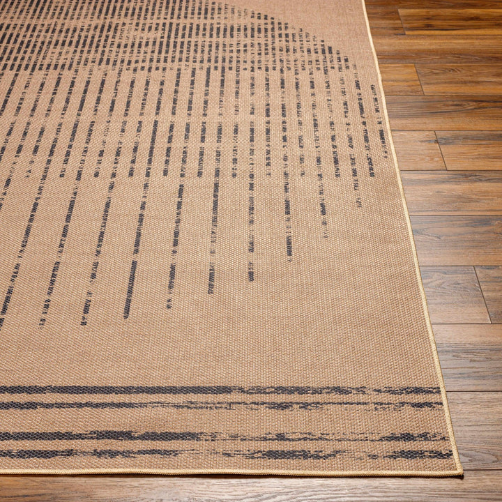 Yuki Contemporary Abstract Camel And Black Rug - The Rug Decor