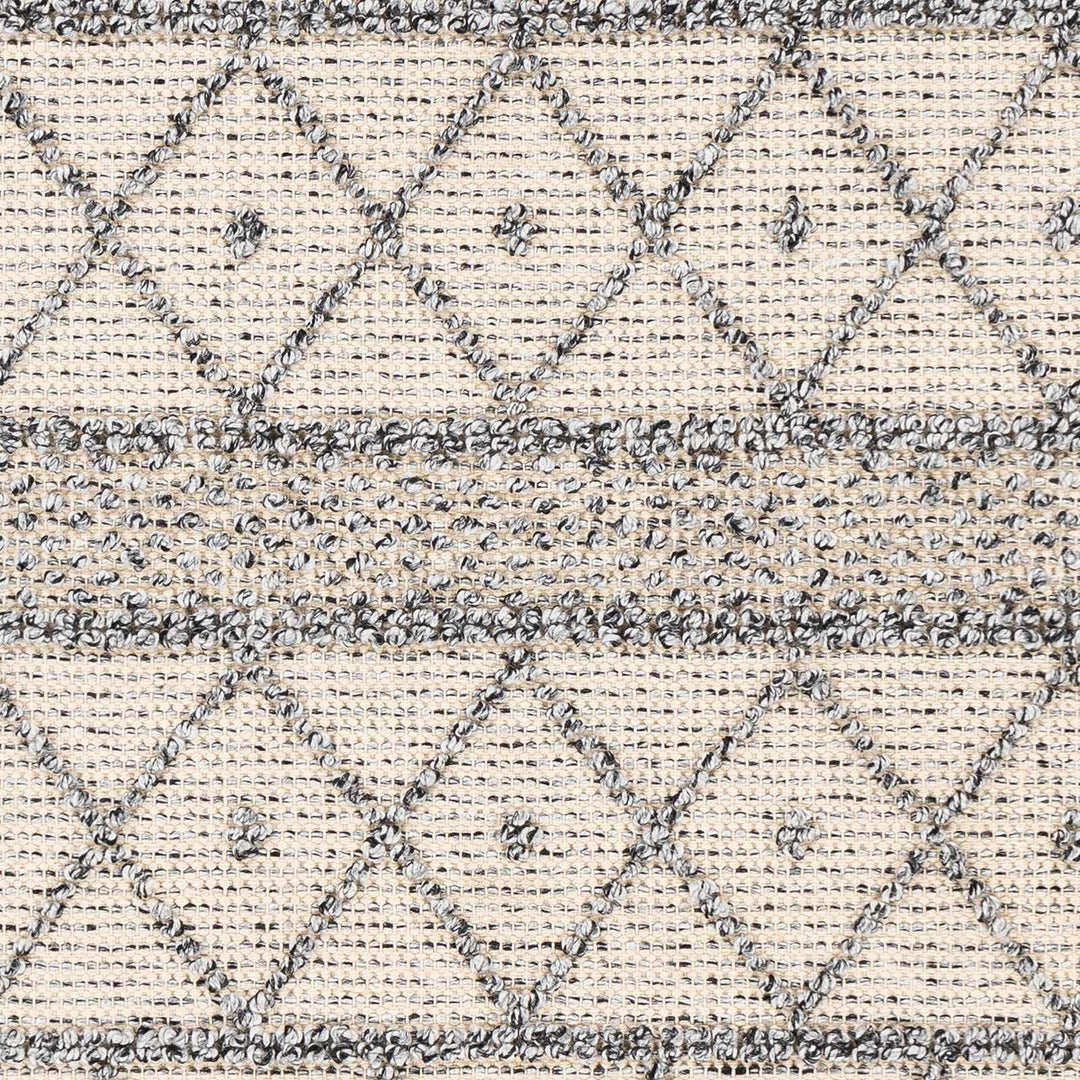 Yuko Bohemian Style Beige & Charcoal Hand Woven Rug - The Rug Decor