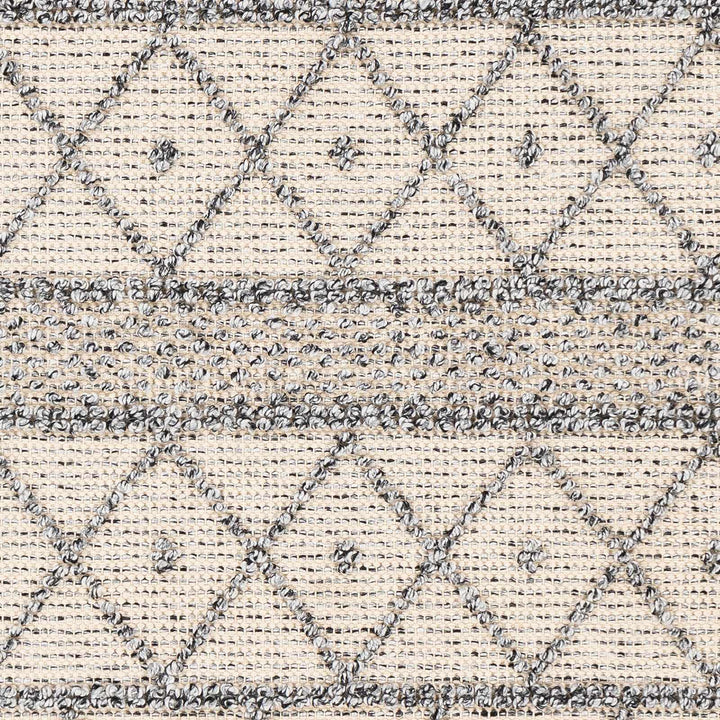 Yuko Bohemian Style Beige & Charcoal Hand Woven Rug - The Rug Decor