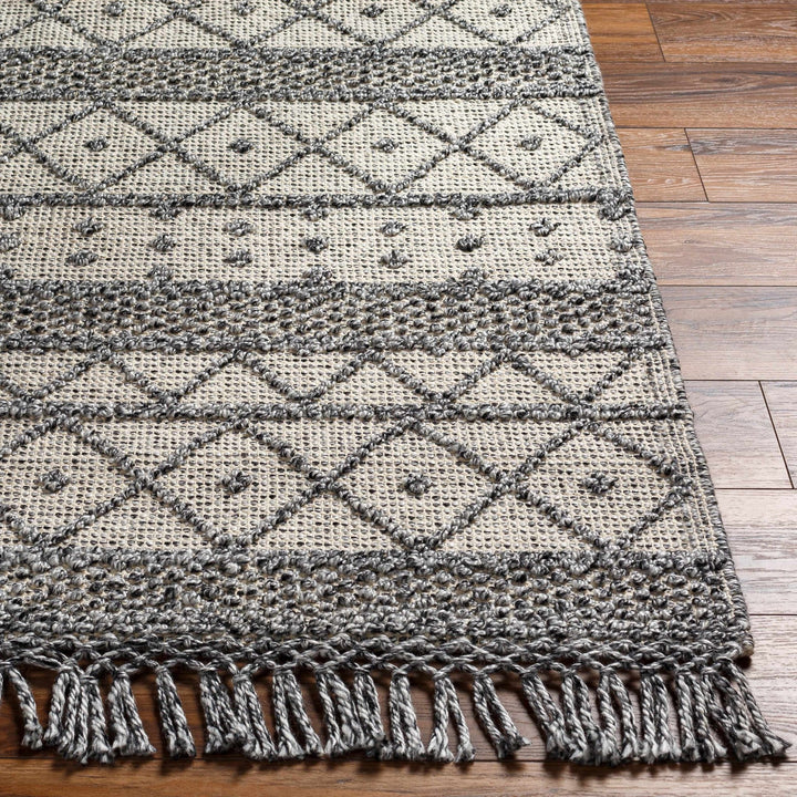 Yuko Bohemian Style Beige & Charcoal Hand Woven Rug - The Rug Decor