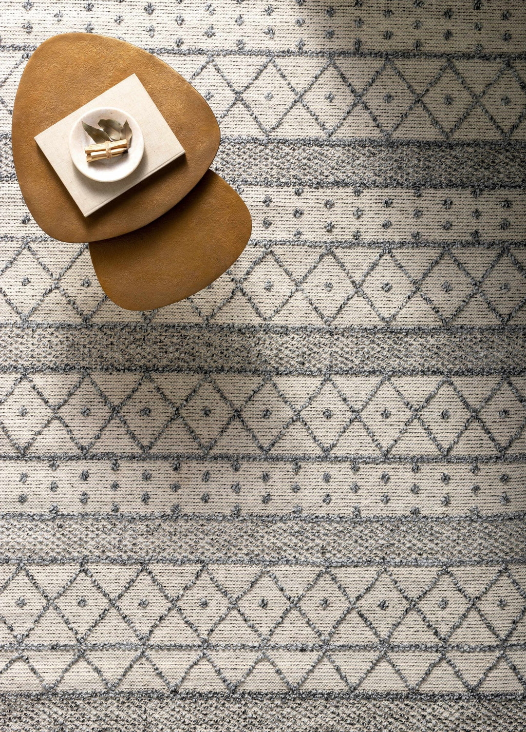 Yuko Bohemian Style Beige & Charcoal Hand Woven Rug - The Rug Decor