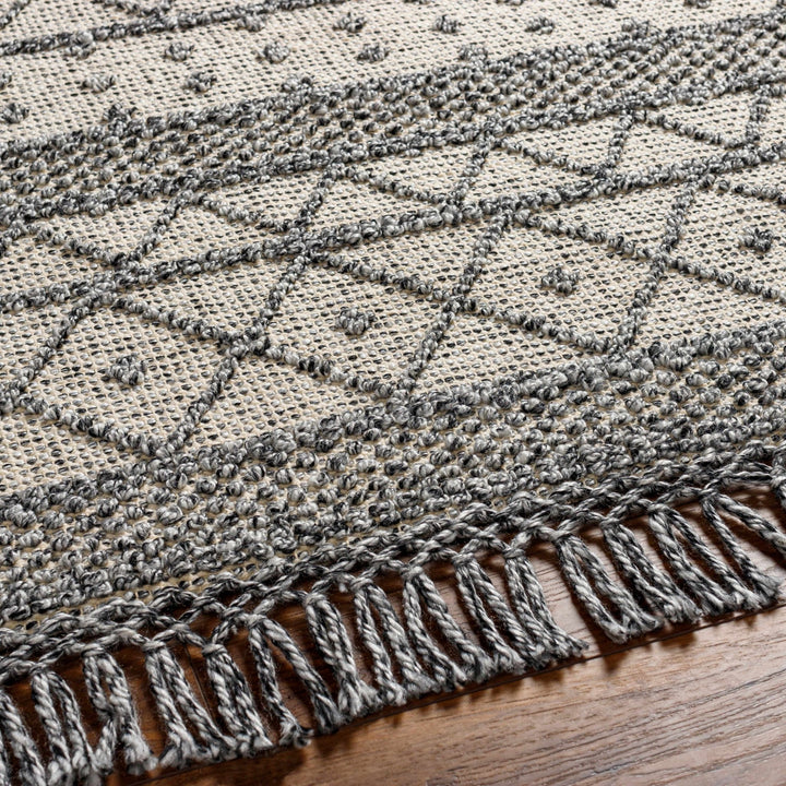 Yuko Bohemian Style Beige & Charcoal Hand Woven Rug - The Rug Decor