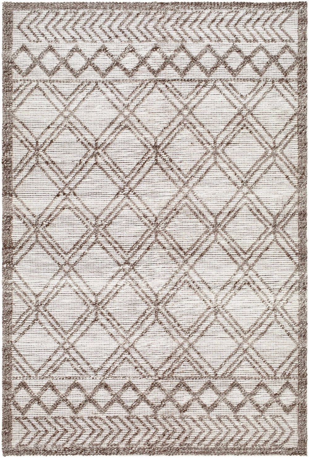 Yuta Bohemian Style Beige And Brown Hand Woven Area Rug - The Rug Decor