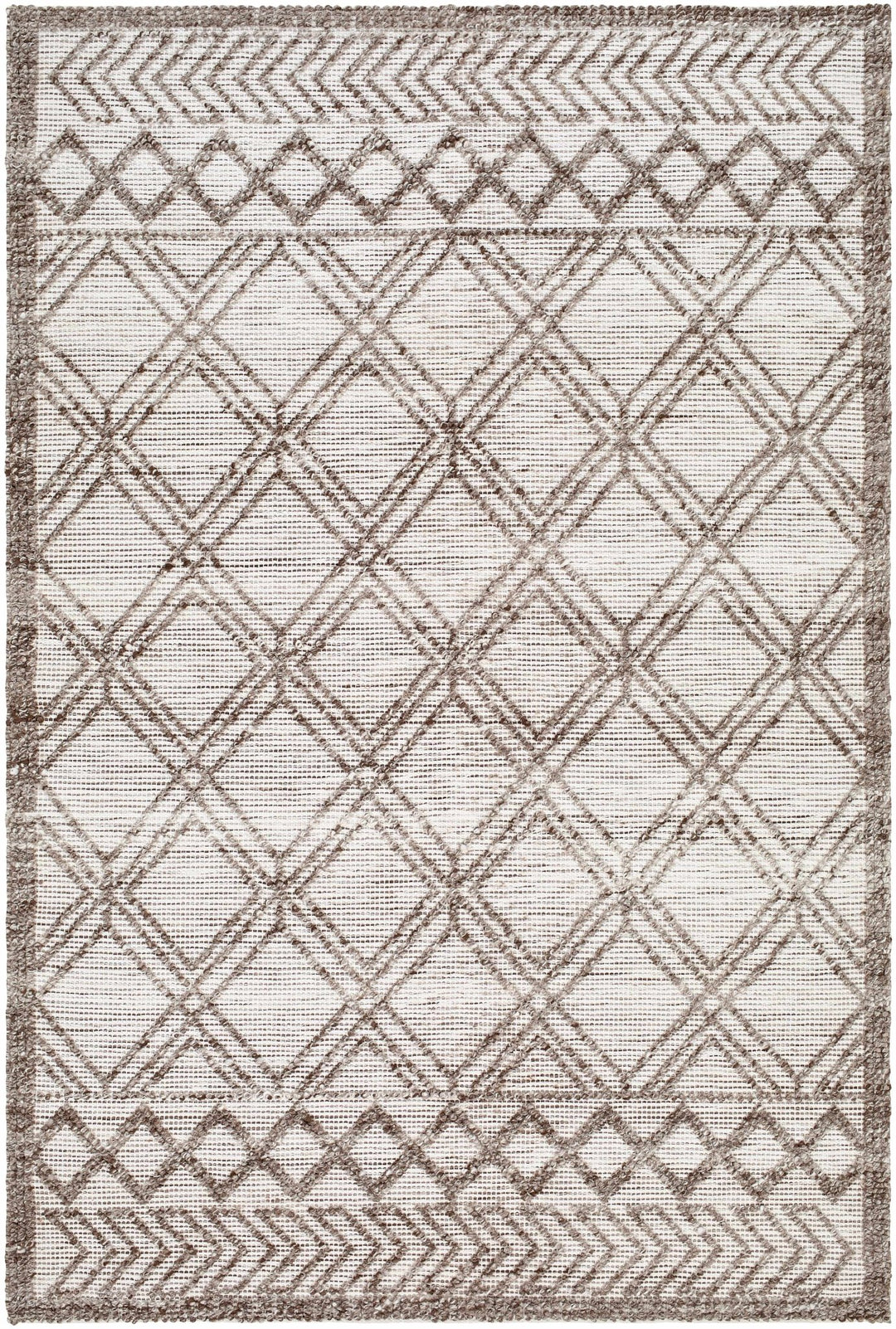 Yuta Bohemian Style Beige And Brown Hand Woven Area Rug - The Rug Decor