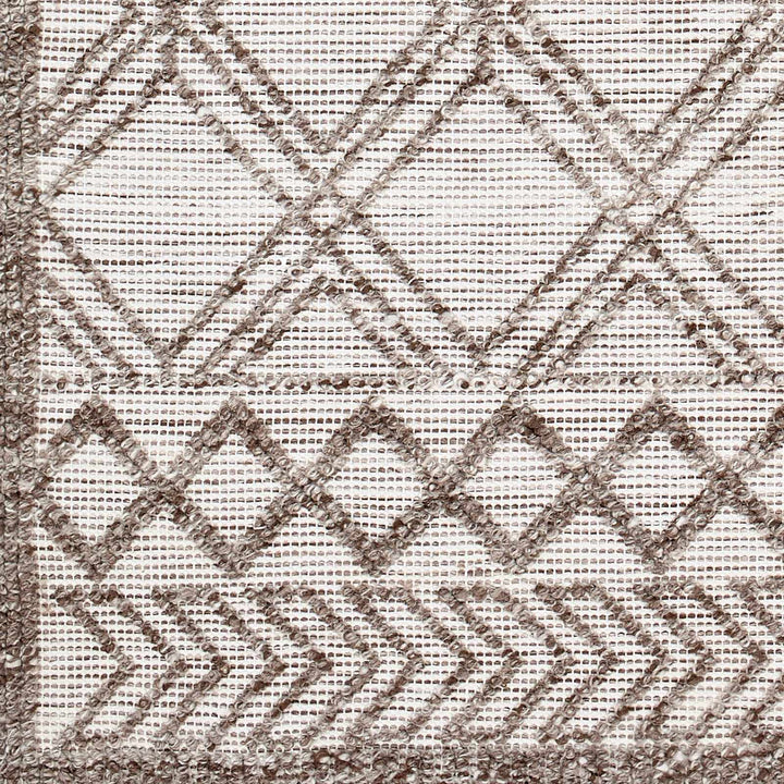 Yuta Bohemian Style Beige And Brown Hand Woven Area Rug - The Rug Decor