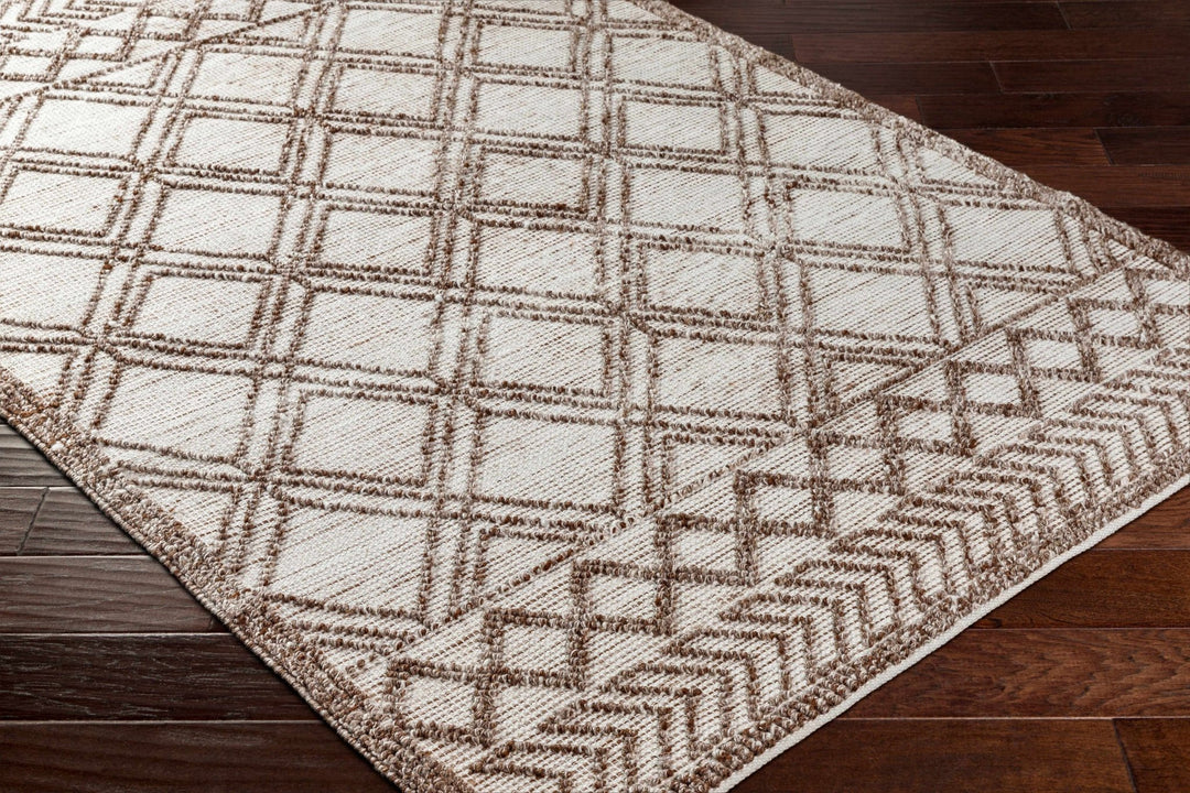 Yuta Bohemian Style Beige And Brown Hand Woven Area Rug - The Rug Decor