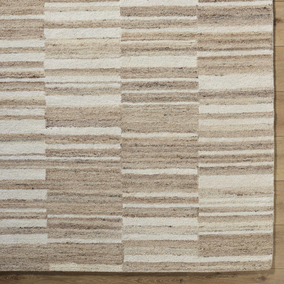 Yuuma Contemporary Style Beige And Tan Hand Tufted Area Rug - The Rug Decor