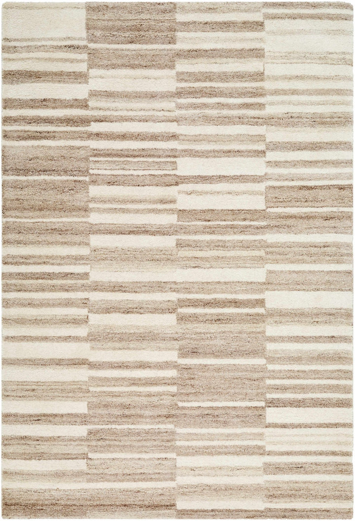 Yuuma Contemporary Style Beige And Tan Hand Tufted Area Rug - The Rug Decor