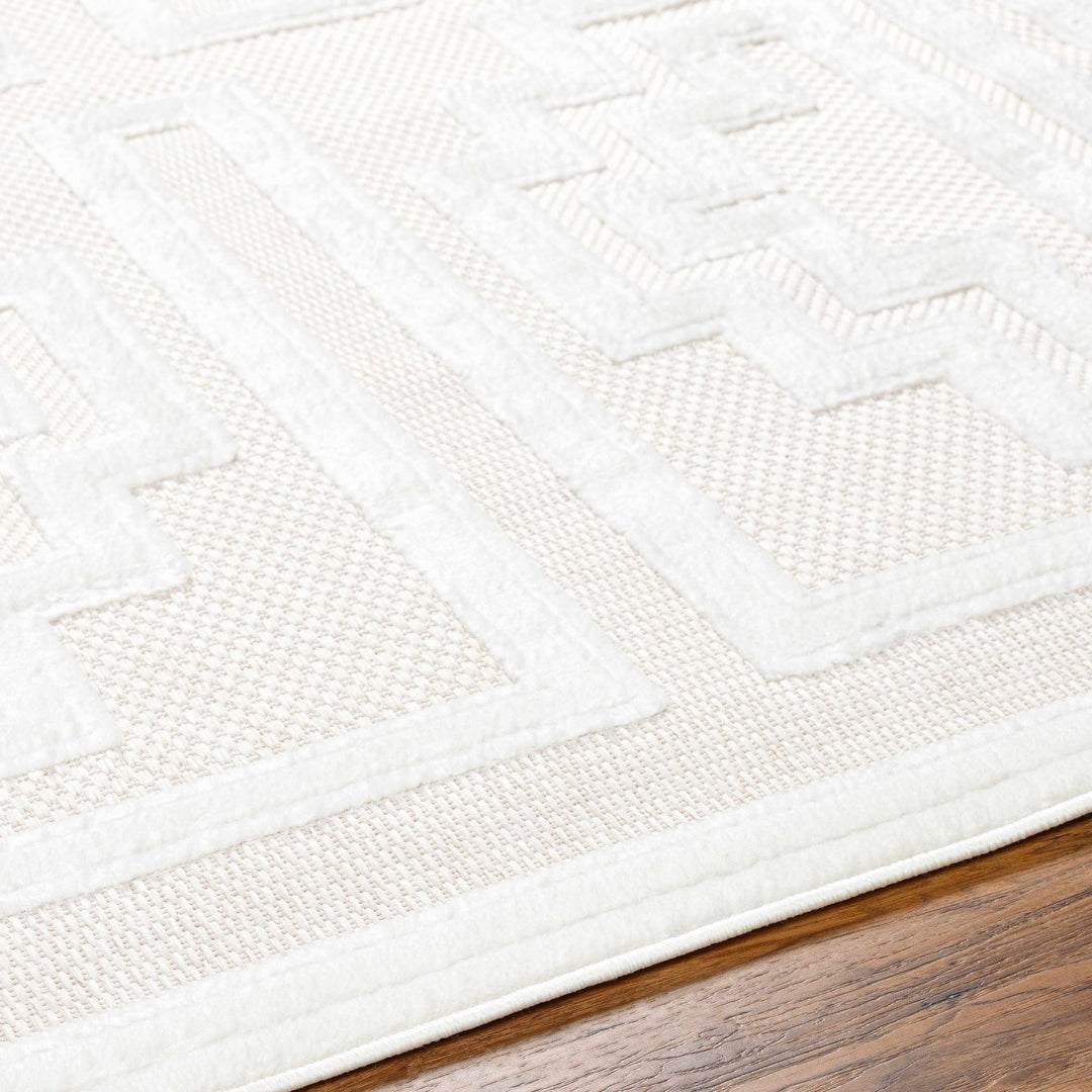 Yves Modern Geometric Design Cream Outdoor Rug - The Rug Decor