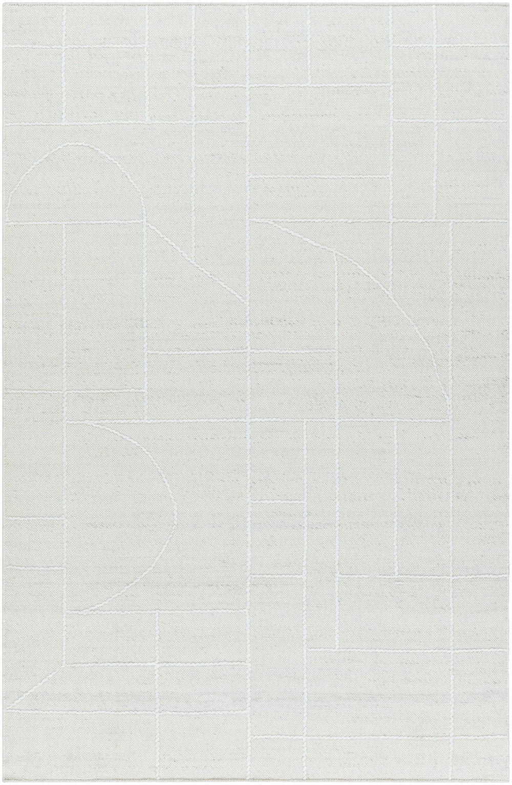 Yvian Contemporary Style Ivory Hand Woven Wool Rug - The Rug Decor