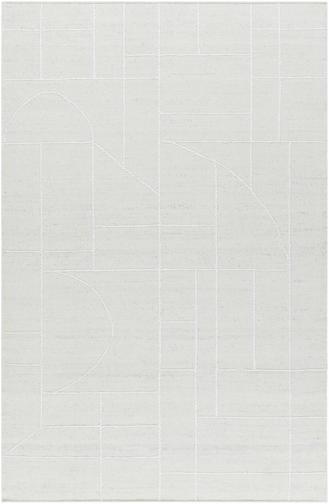 Yvian Contemporary Style Ivory Hand Woven Wool Rug - The Rug Decor