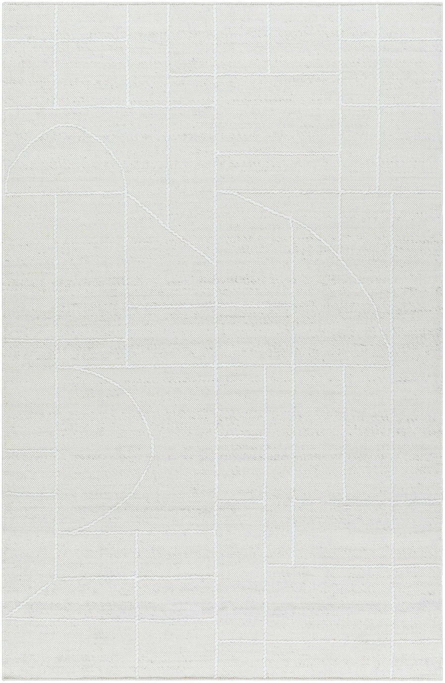 Yvian Contemporary Style Ivory Hand Woven Wool Rug - The Rug Decor
