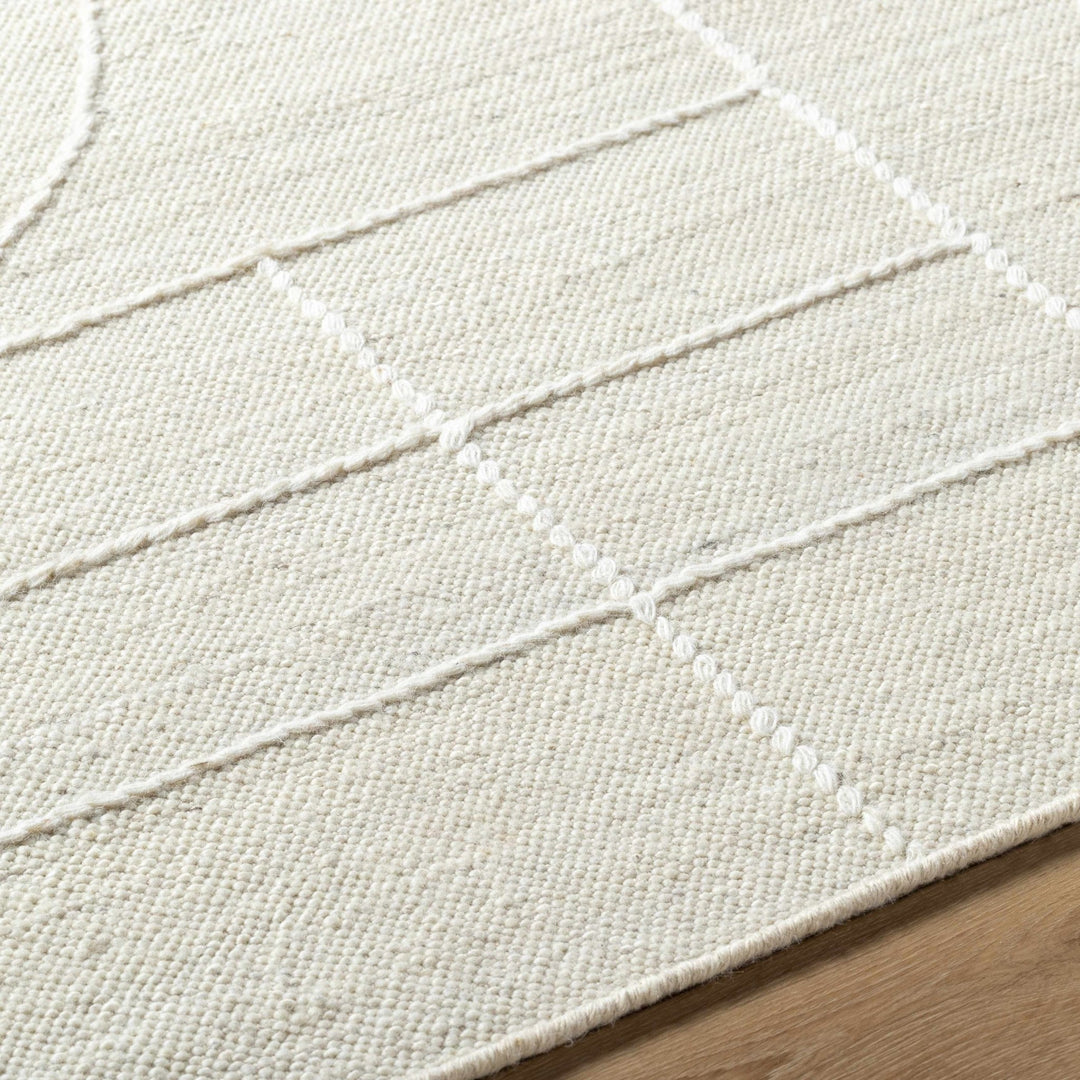 Yvian Contemporary Style Ivory Hand Woven Wool Rug - The Rug Decor