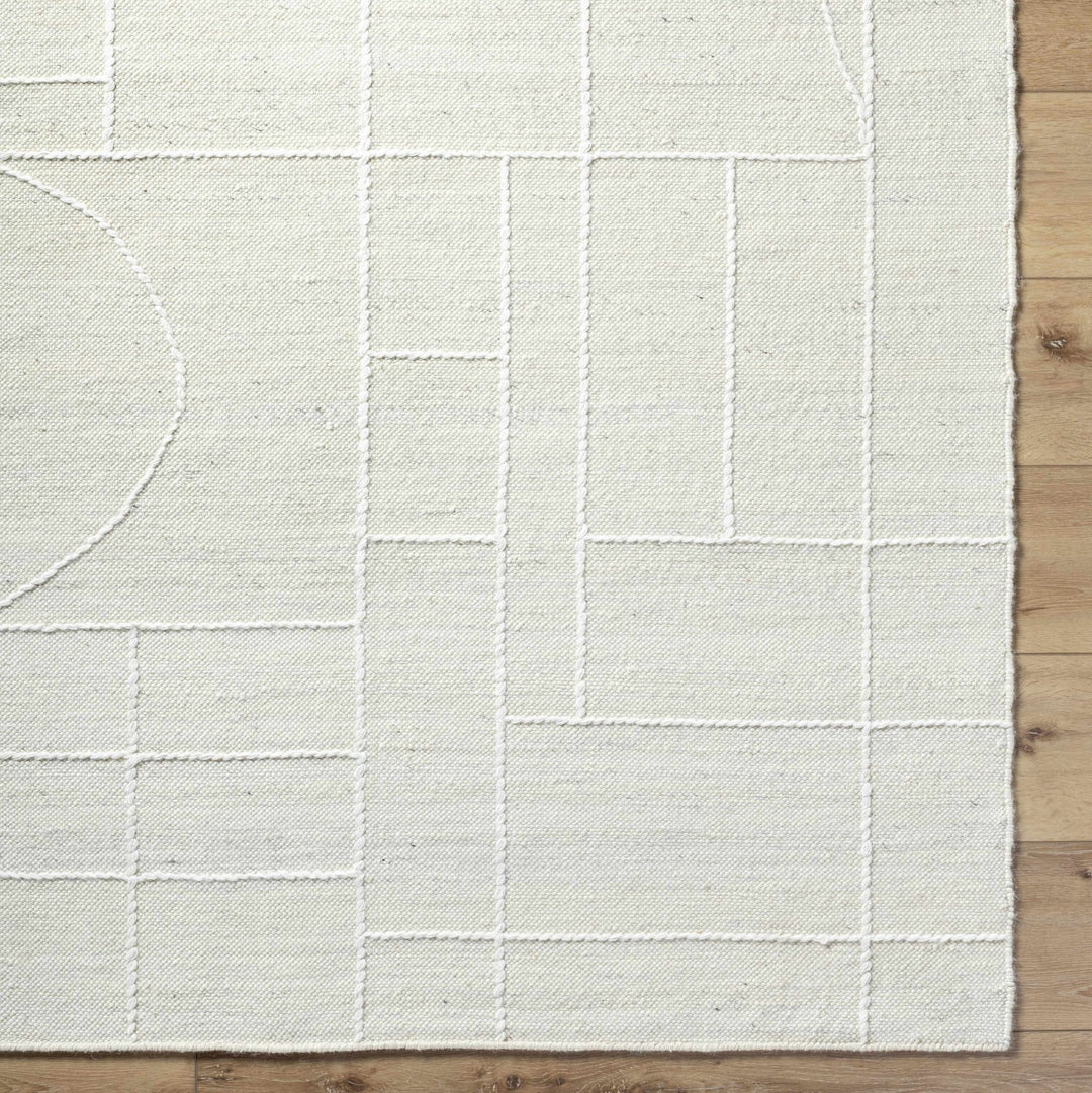 Yvian Contemporary Style Ivory Hand Woven Wool Rug - The Rug Decor